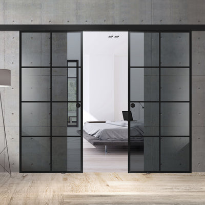 Sliding glass door, interior Glass door #Grey