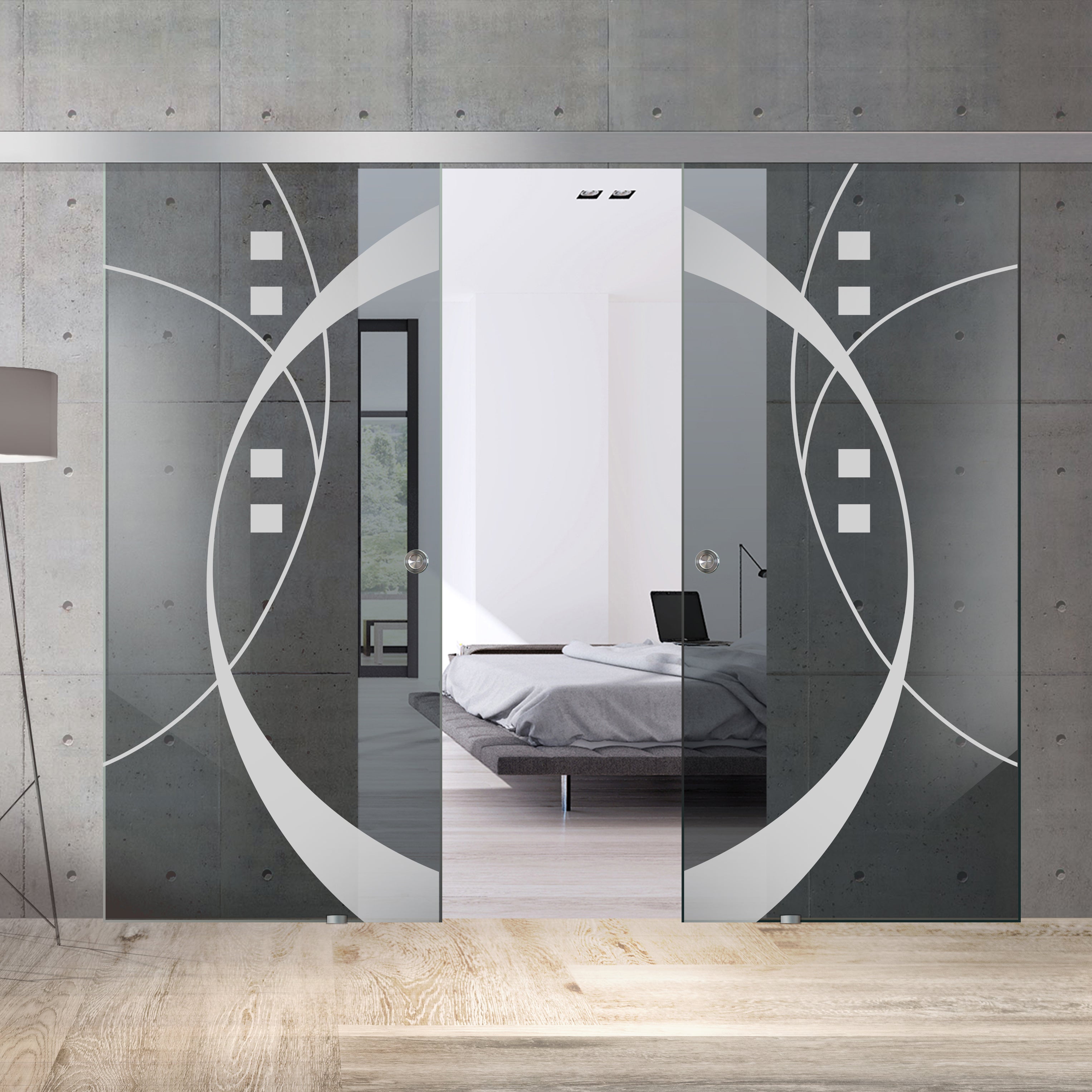 Sliding glass door, interior Glass door #Grey