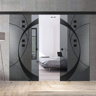 Sliding glass door, interior Glass door #Grey