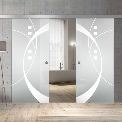 Sliding glass door, interior Glass door #Satiné
