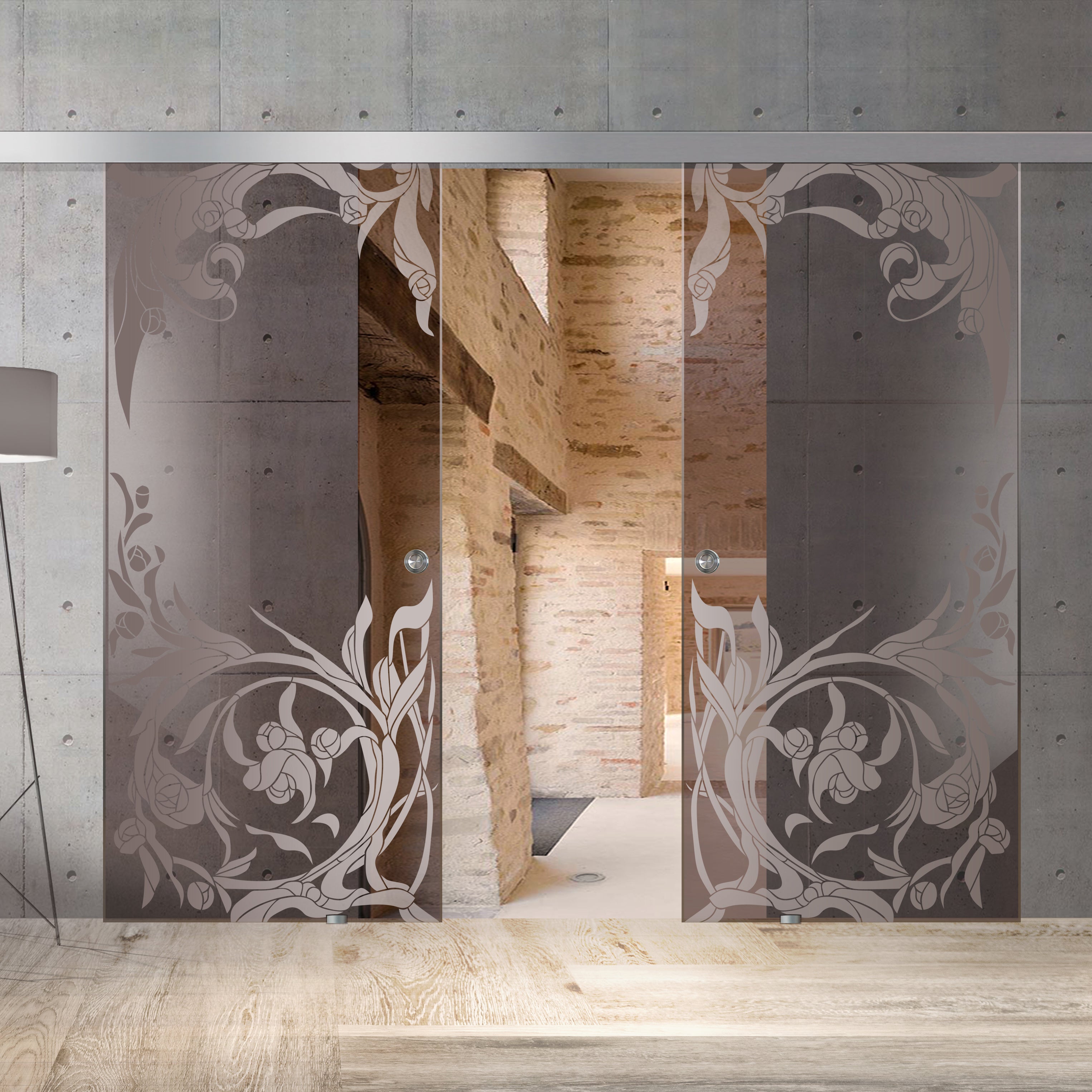 Sliding glass door, interior Glass door #Bronze