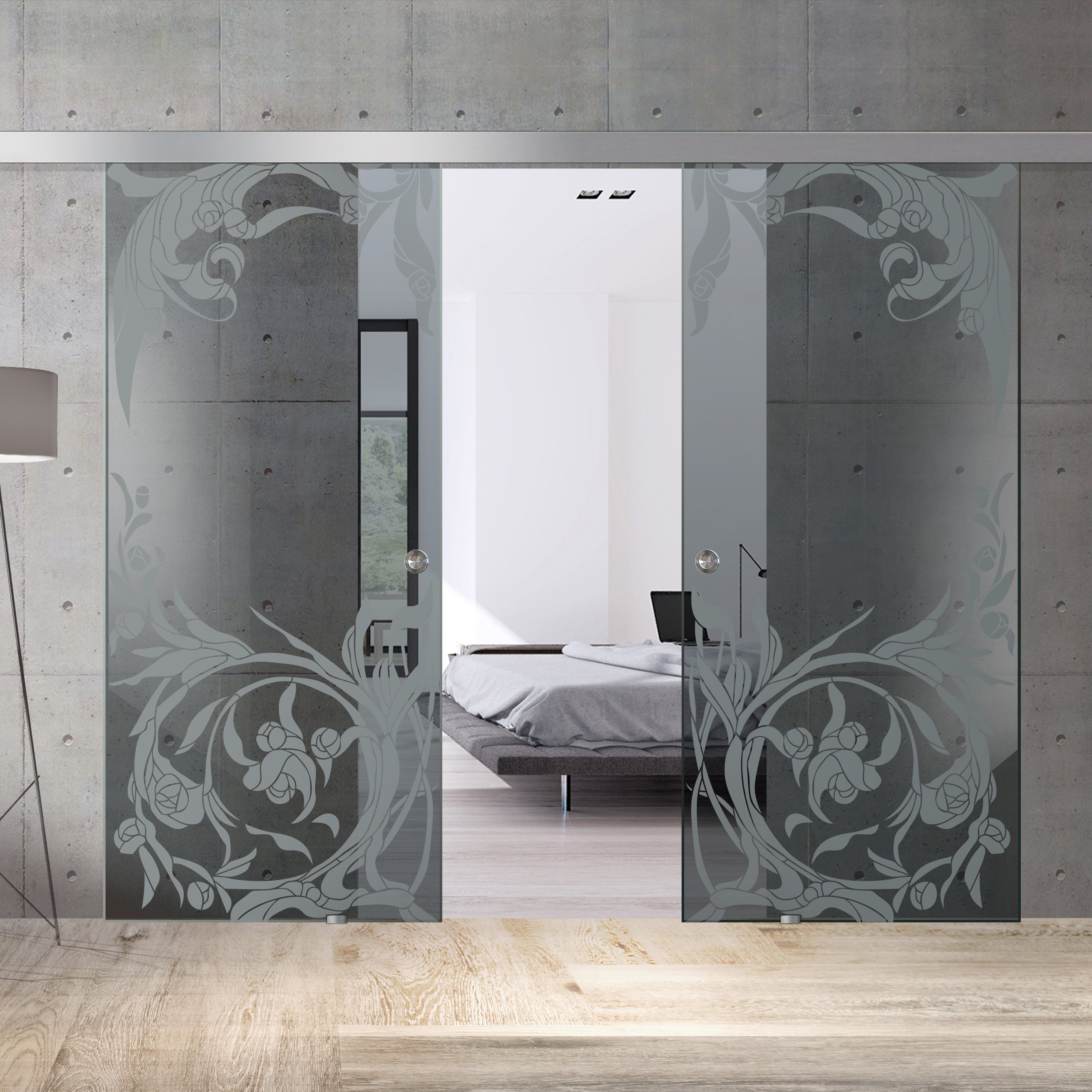 Sliding glass door, interior Glass door #Grey