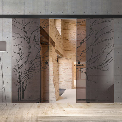 Sliding glass door, interior Glass door #Bronze