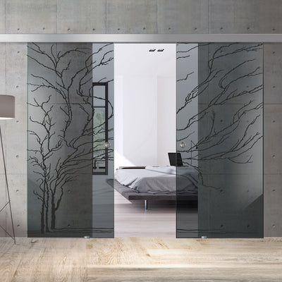 Sliding glass door, interior Glass door #Grey