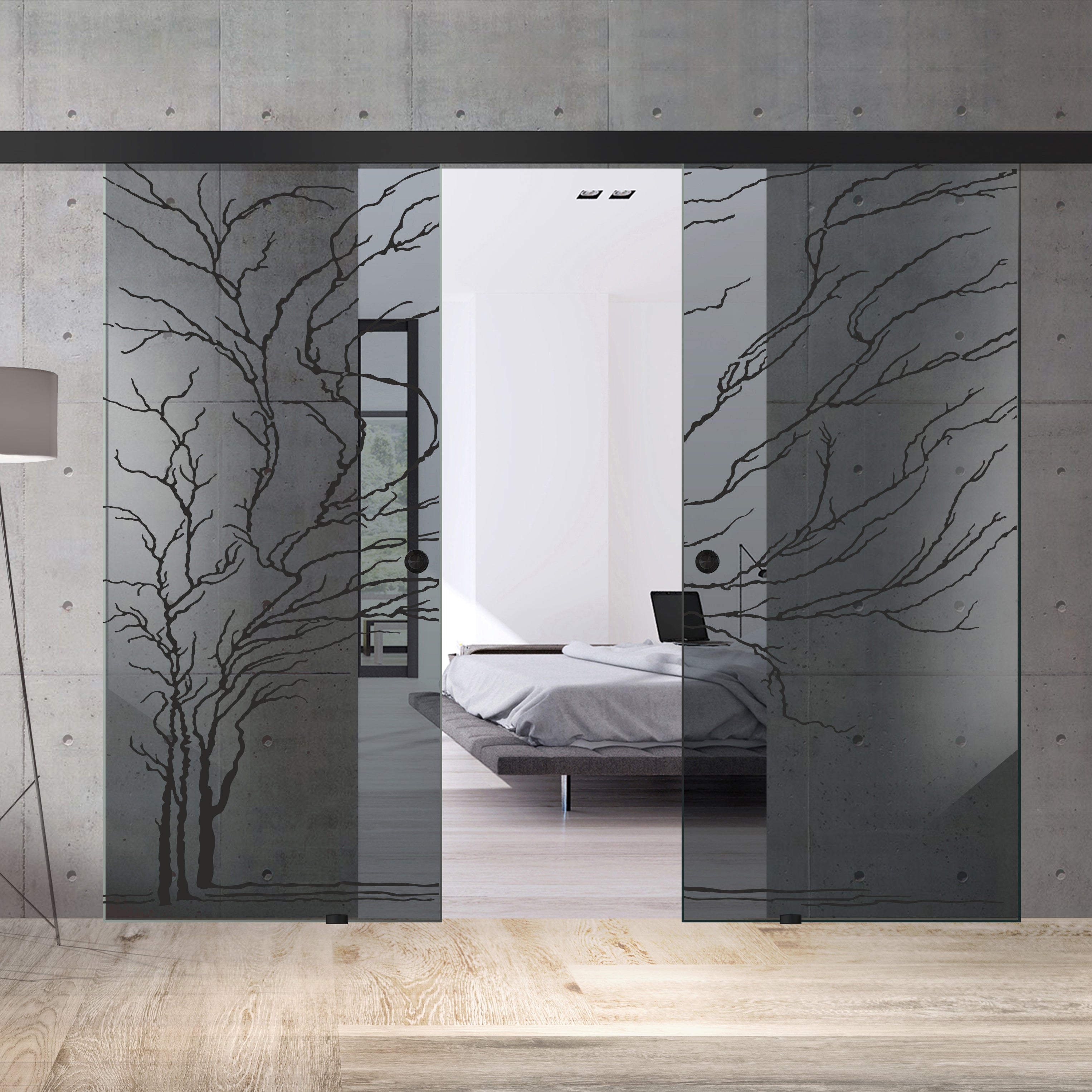 Sliding glass door, interior Glass door #Grey