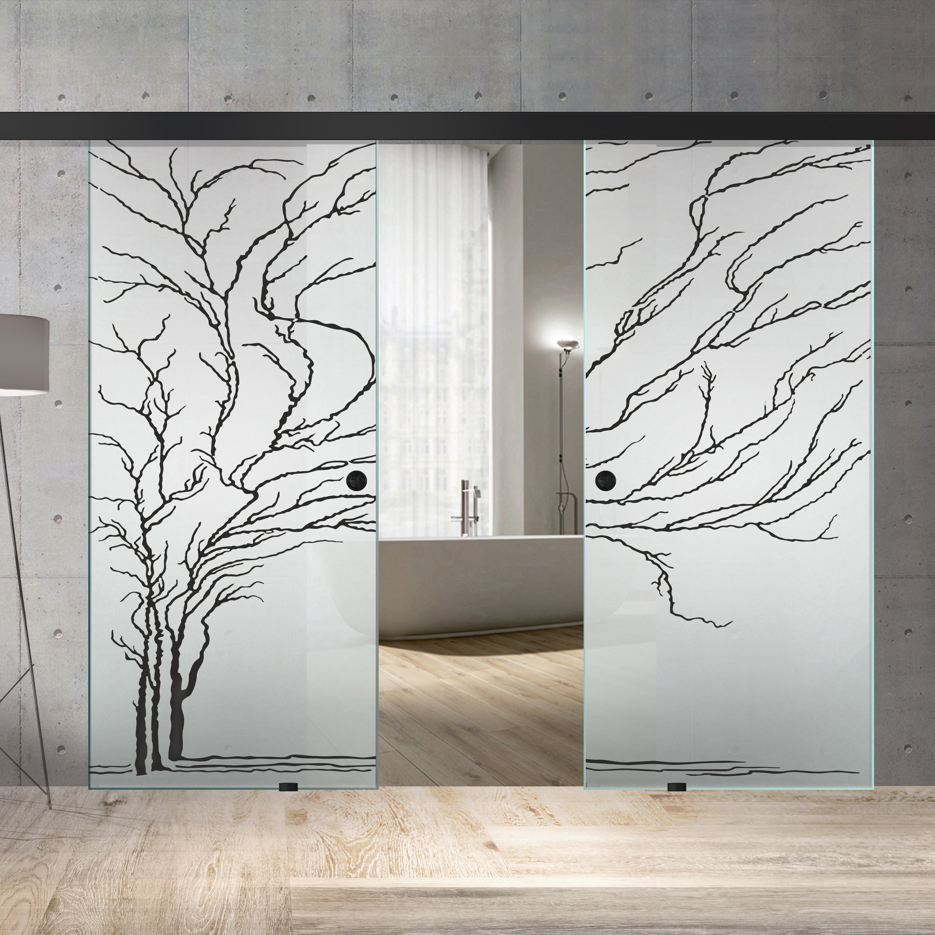 Sliding glass door, interior Glass door #Satiné