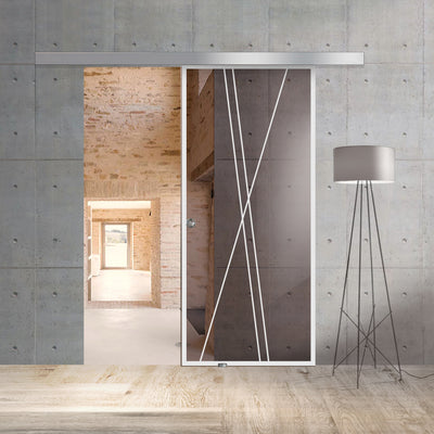 Sliding glass door, interior Glass door #Bronze