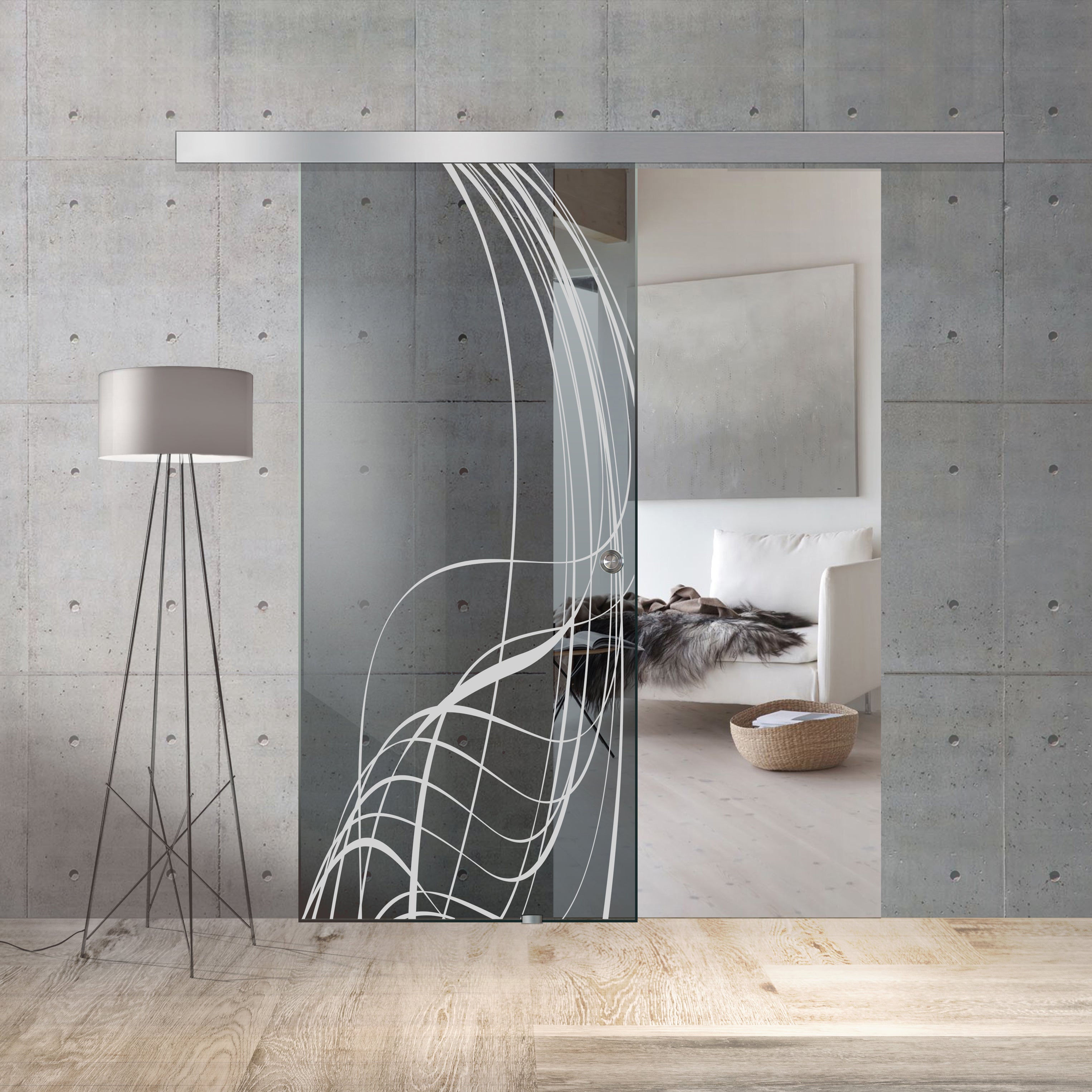 Sliding glass door, interior Glass door #Grey