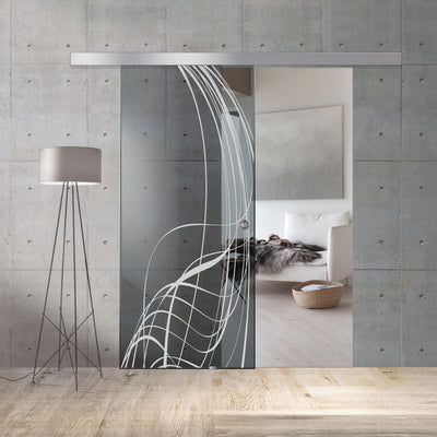 Sliding glass door, interior Glass door #Grey