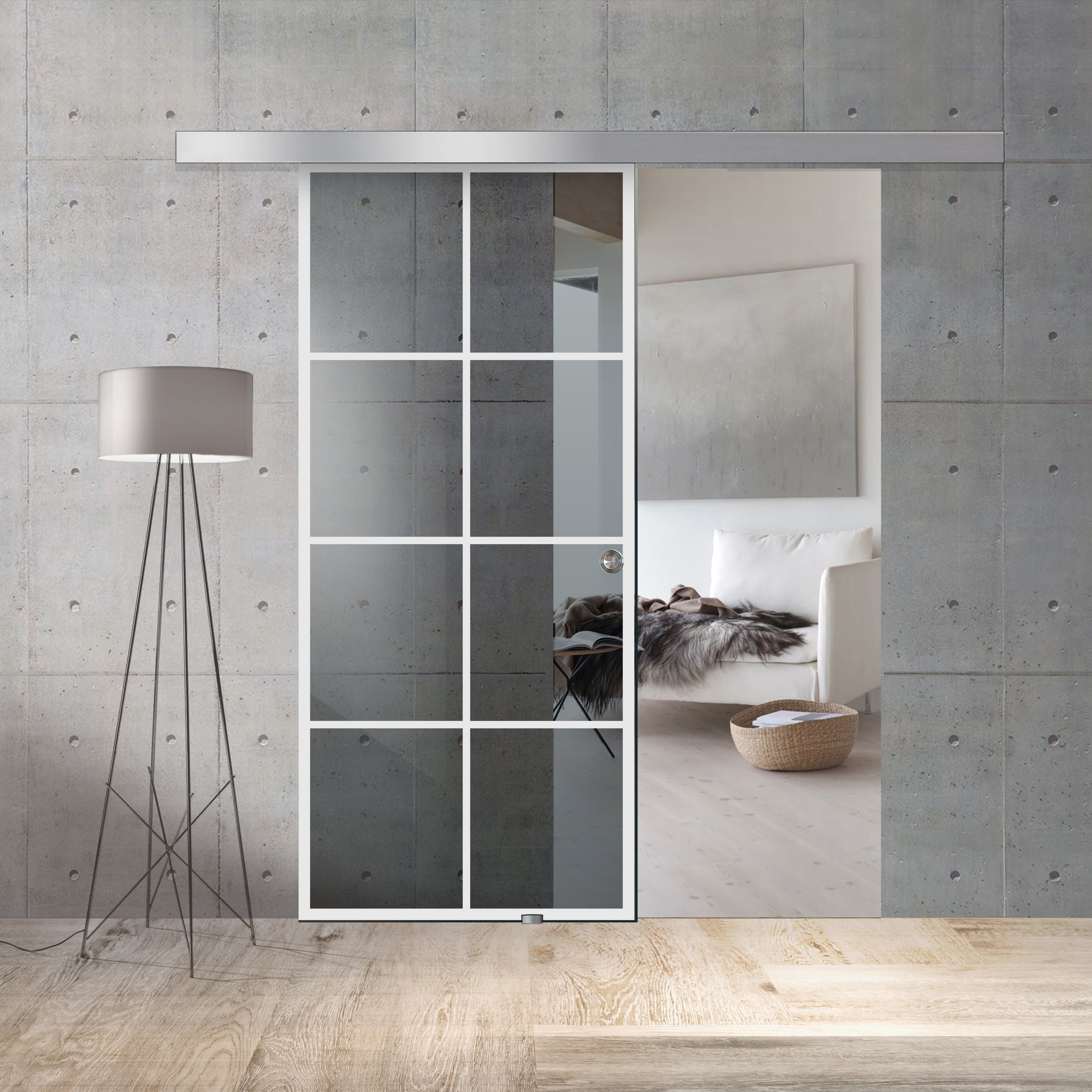 Sliding glass door, interior Glass door #Grey