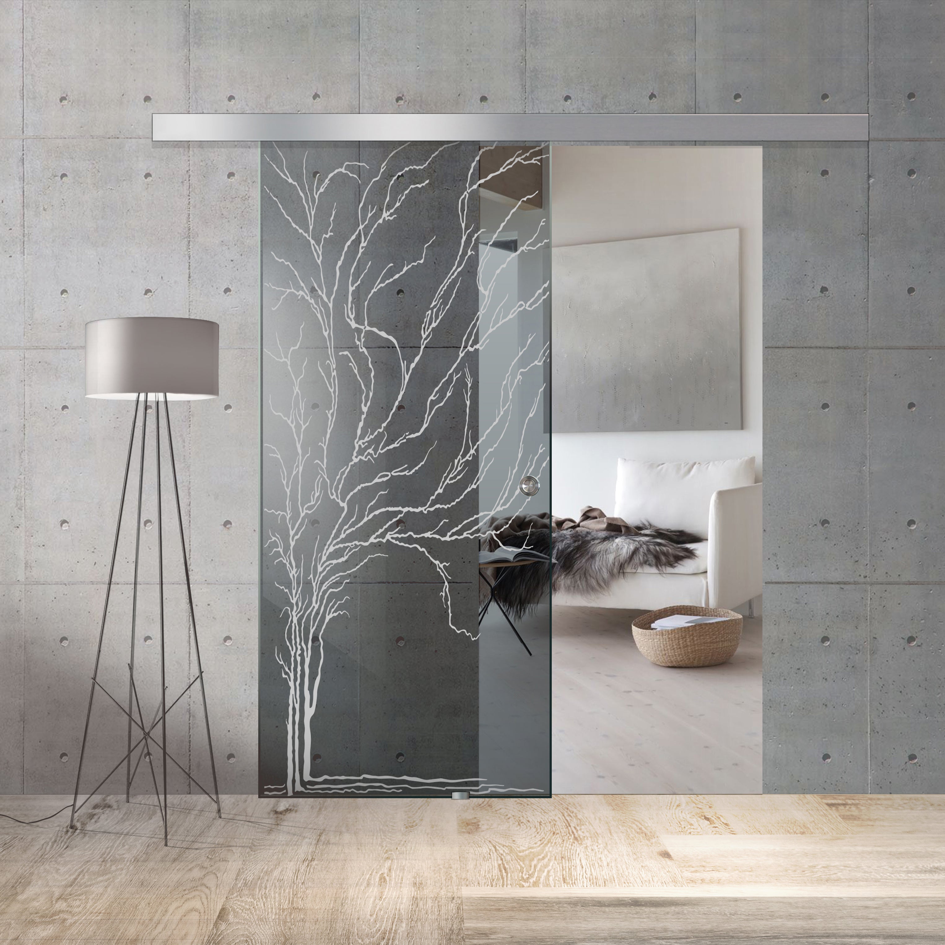 Sliding glass door, interior Glass door #Grey