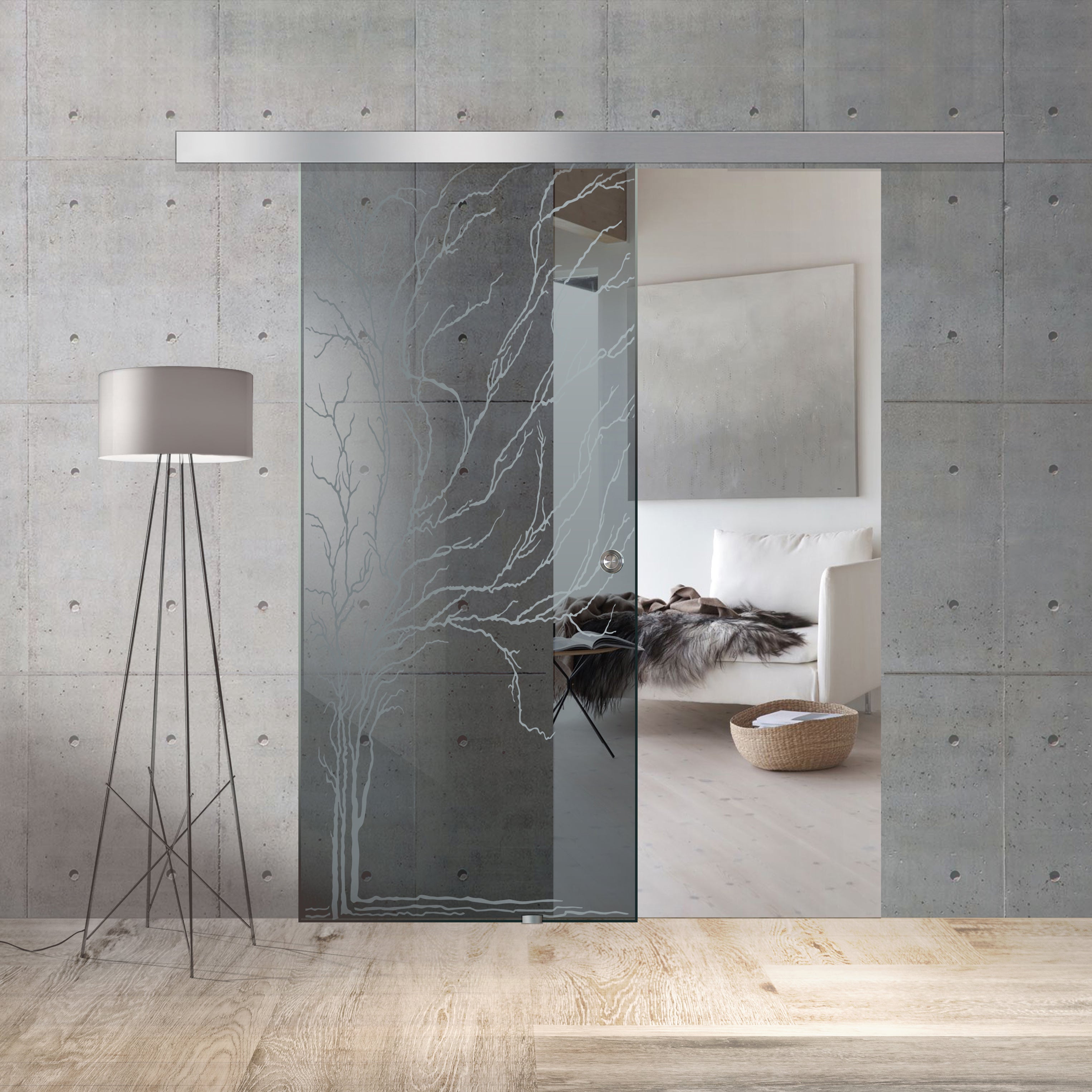 Sliding glass door, interior Glass door #Grey