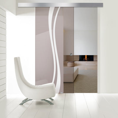 Sliding glass door, interior Glass door #Bronze