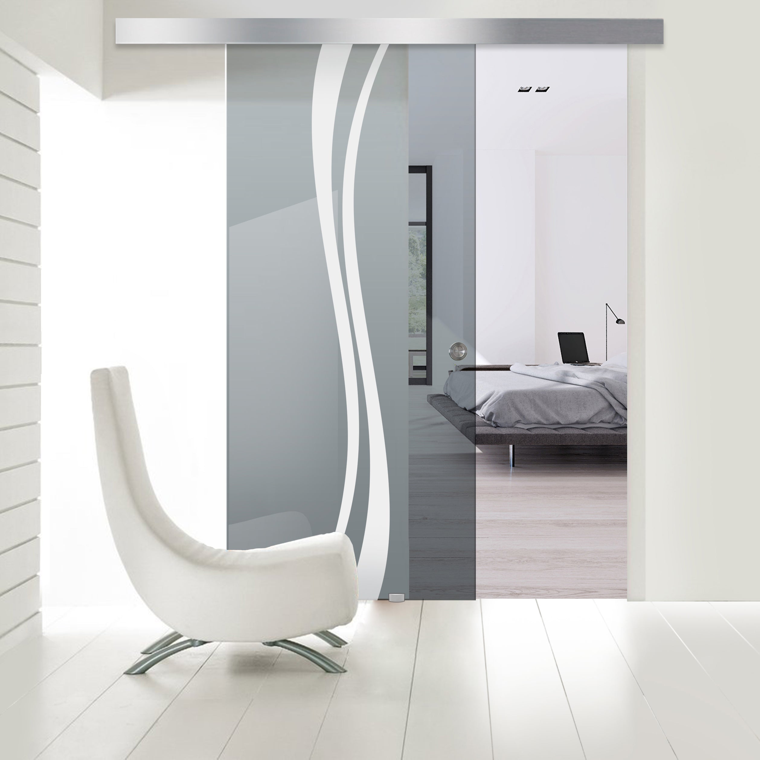 Sliding glass door, interior Glass door #Grey