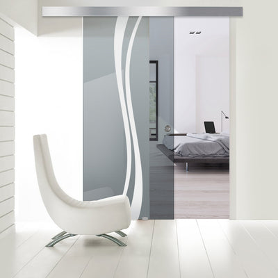 Sliding glass door, interior Glass door #Grey