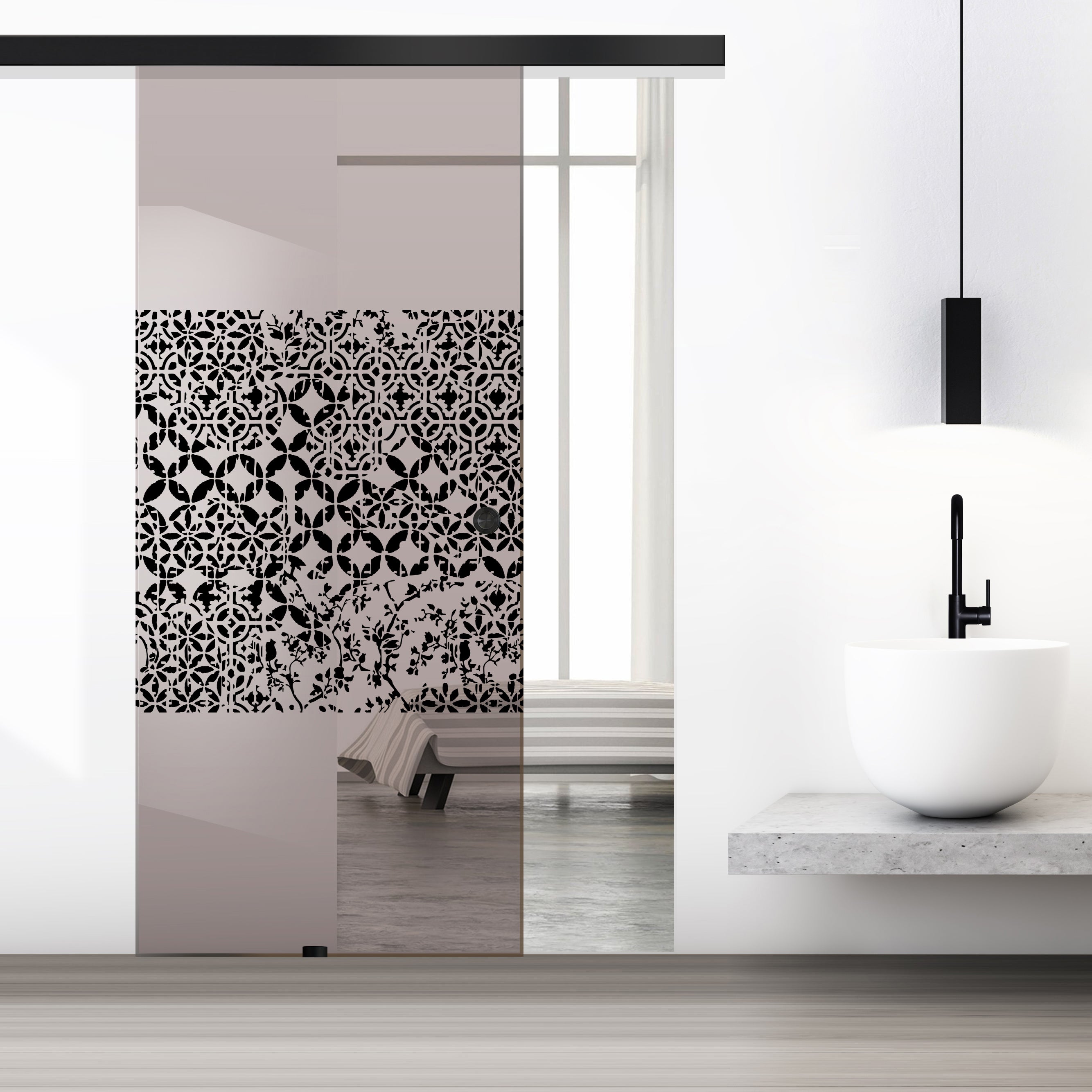 Sliding glass door, interior Glass door #Bronze