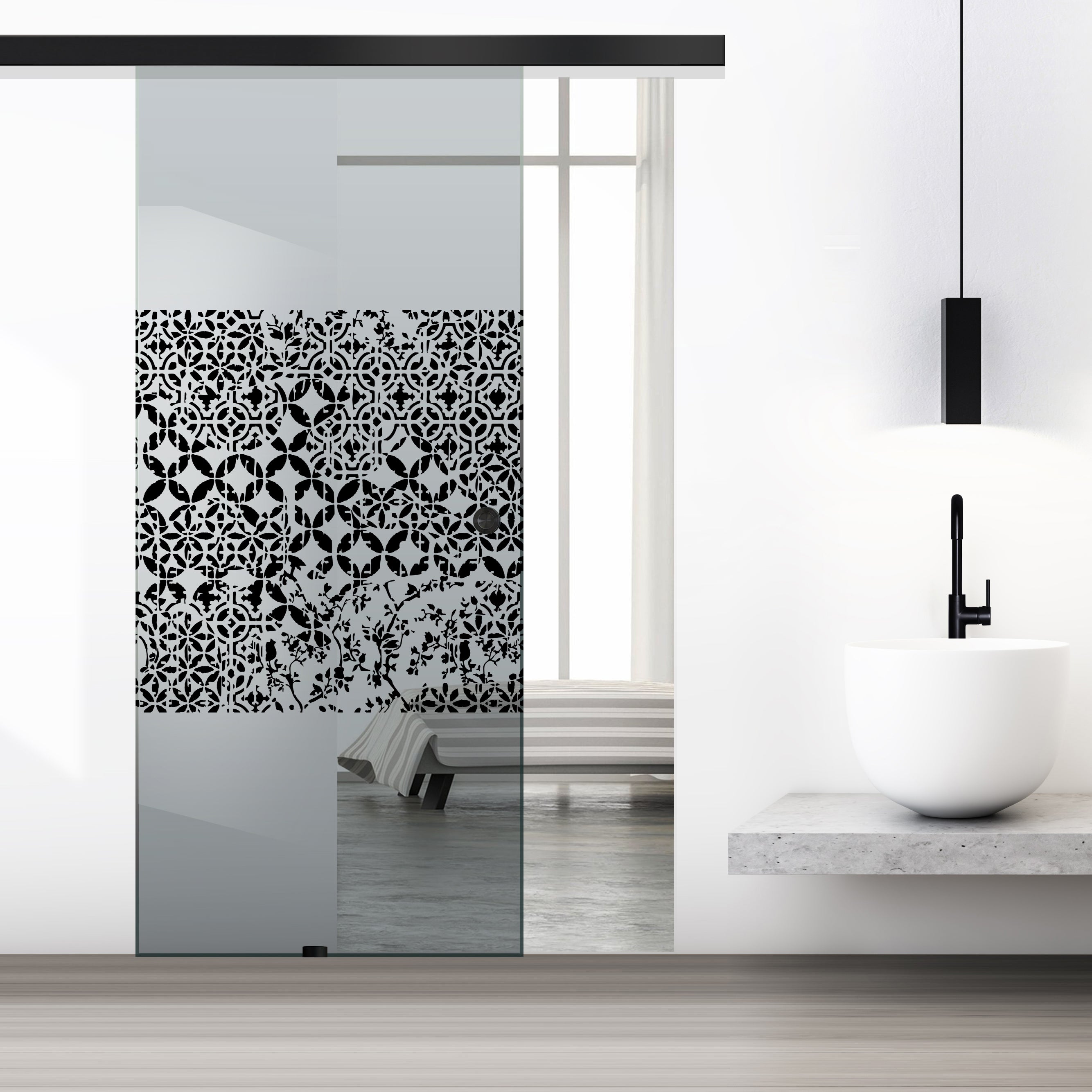 Sliding glass door, interior Glass door #Grey