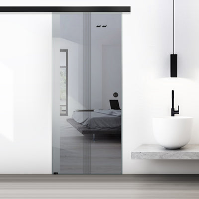 Sliding glass door, interior Glass door #Grey