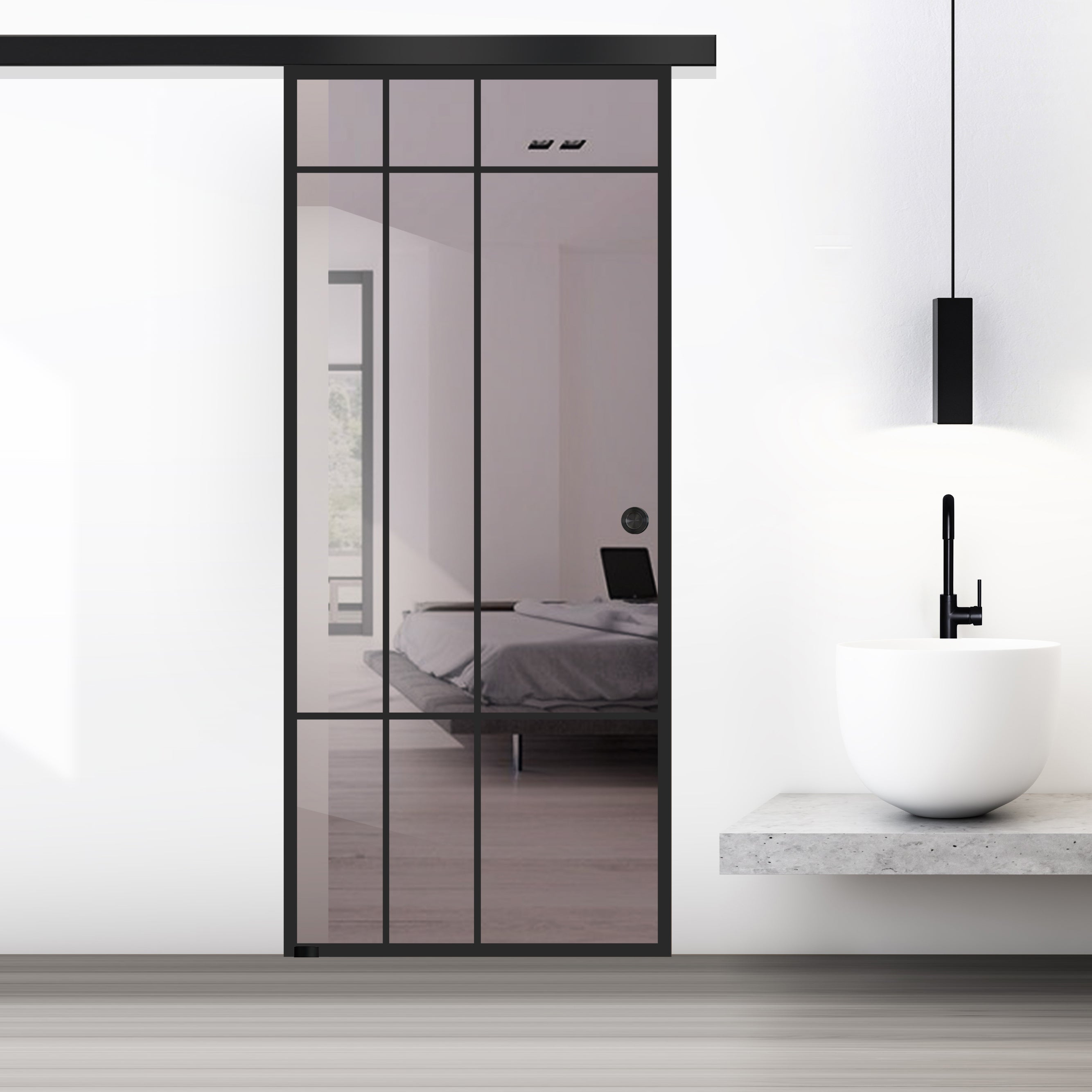 Sliding glass door, interior Glass door #Bronze