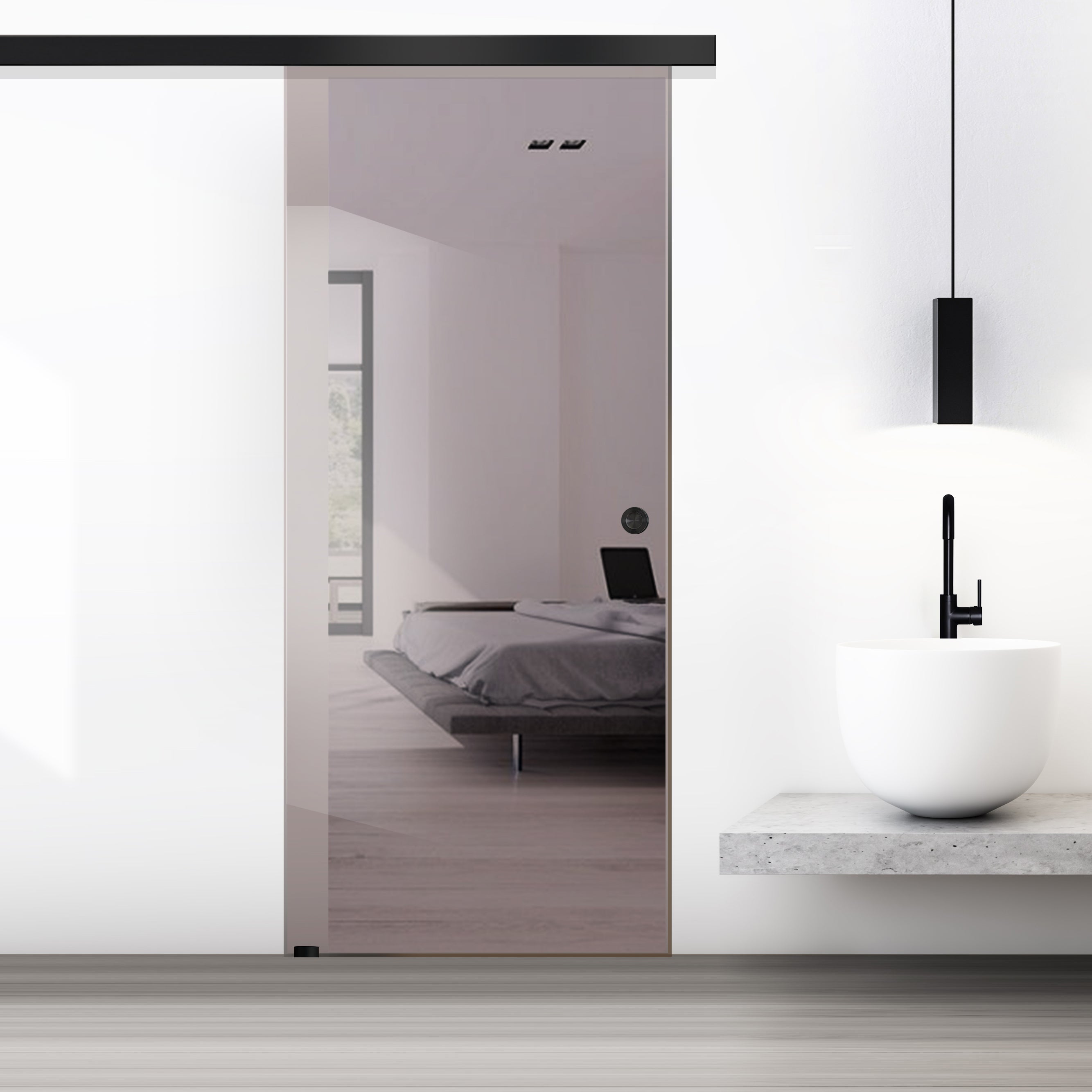 Sliding glass door, interior Glass door #Bronze