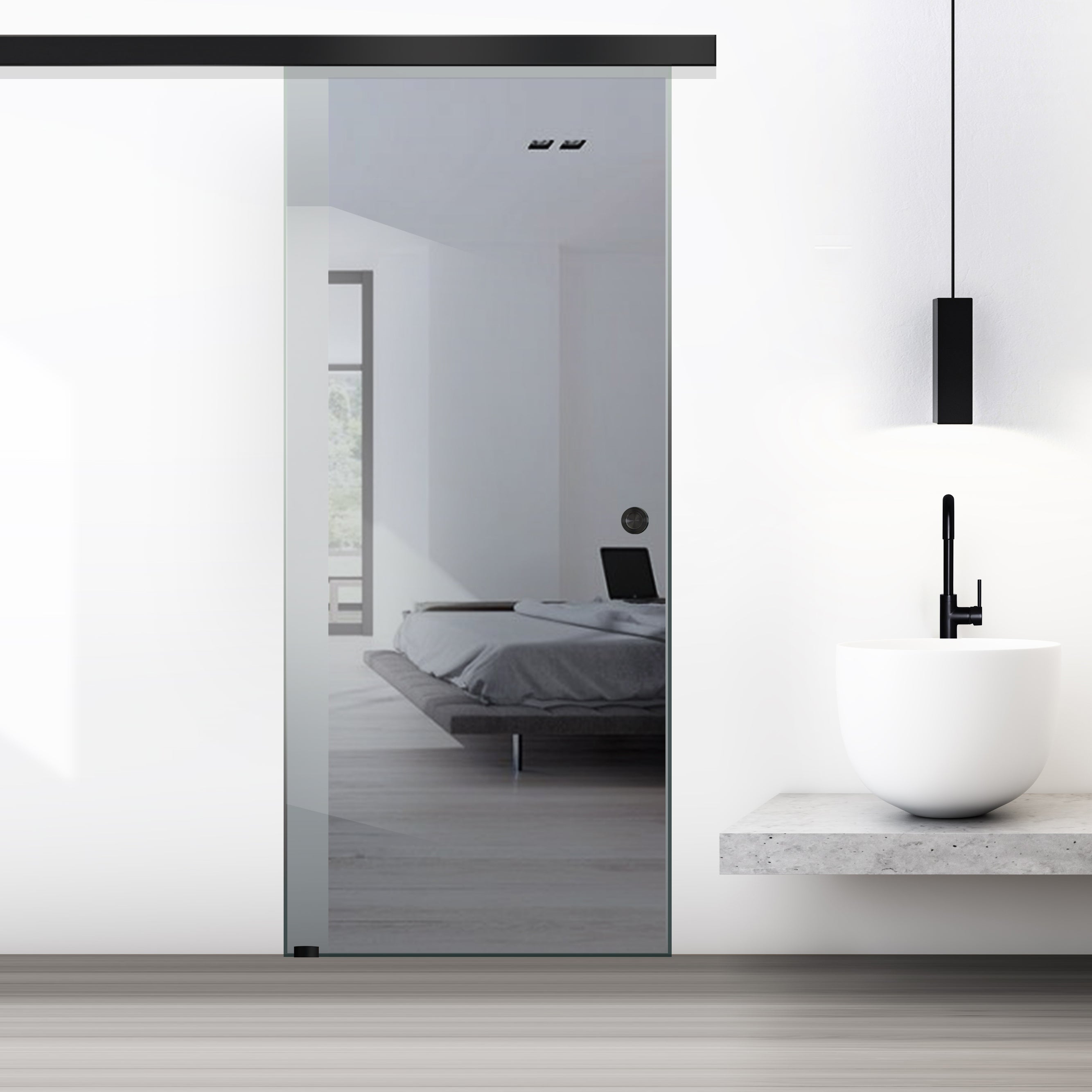 Sliding glass door, interior Glass door #Grey