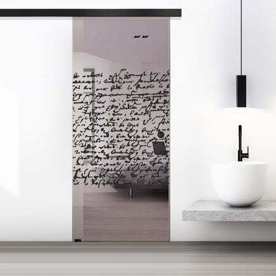 Sliding glass door, interior Glass door #Bronze