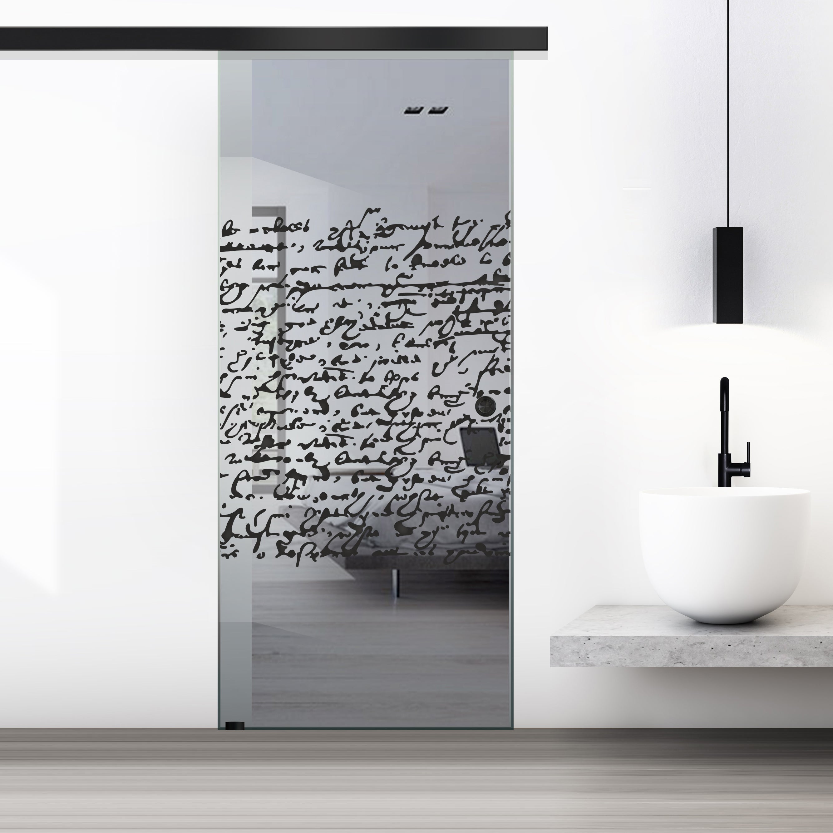 Sliding glass door, interior Glass door #Grey