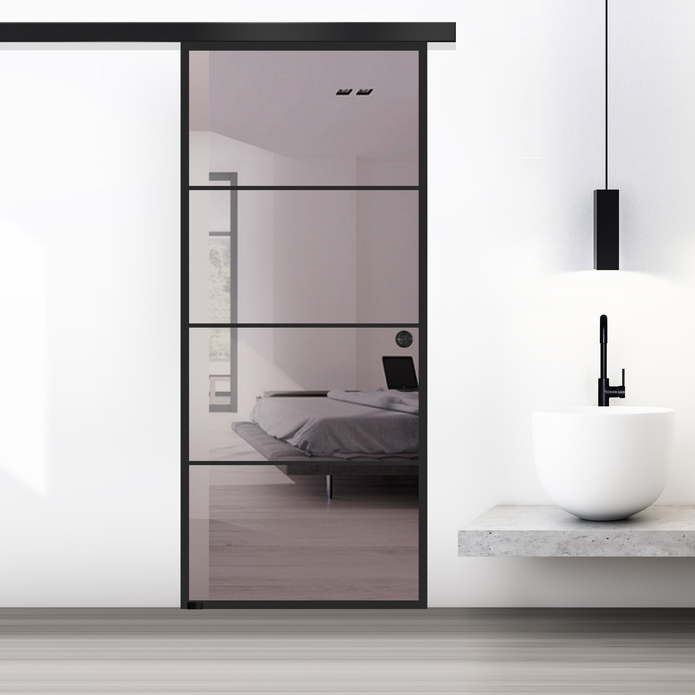 Sliding glass door, interior Glass door #Bronze
