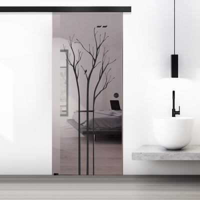 Sliding glass door, interior Glass door #Bronze