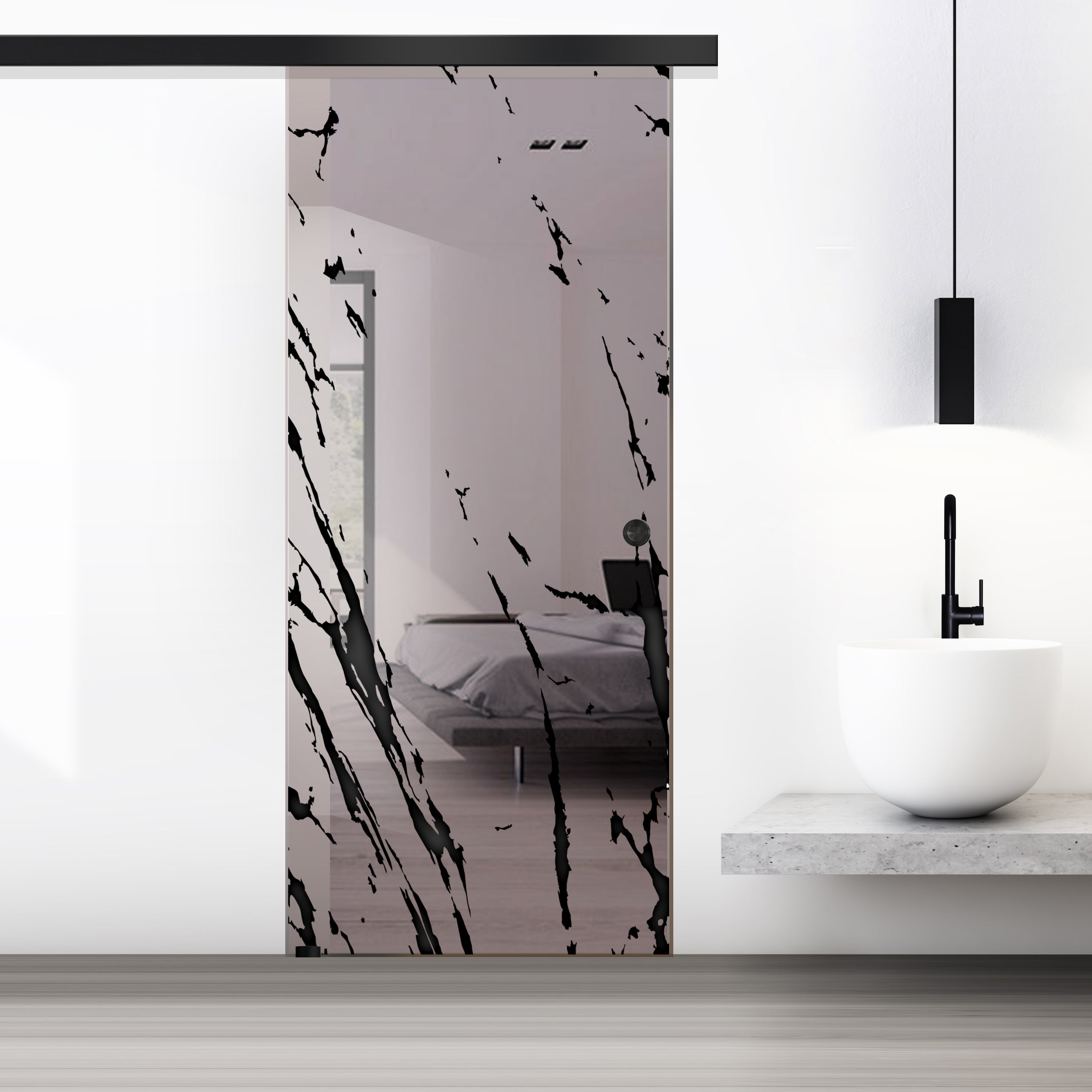 Sliding glass door, interior Glass door #Bronze