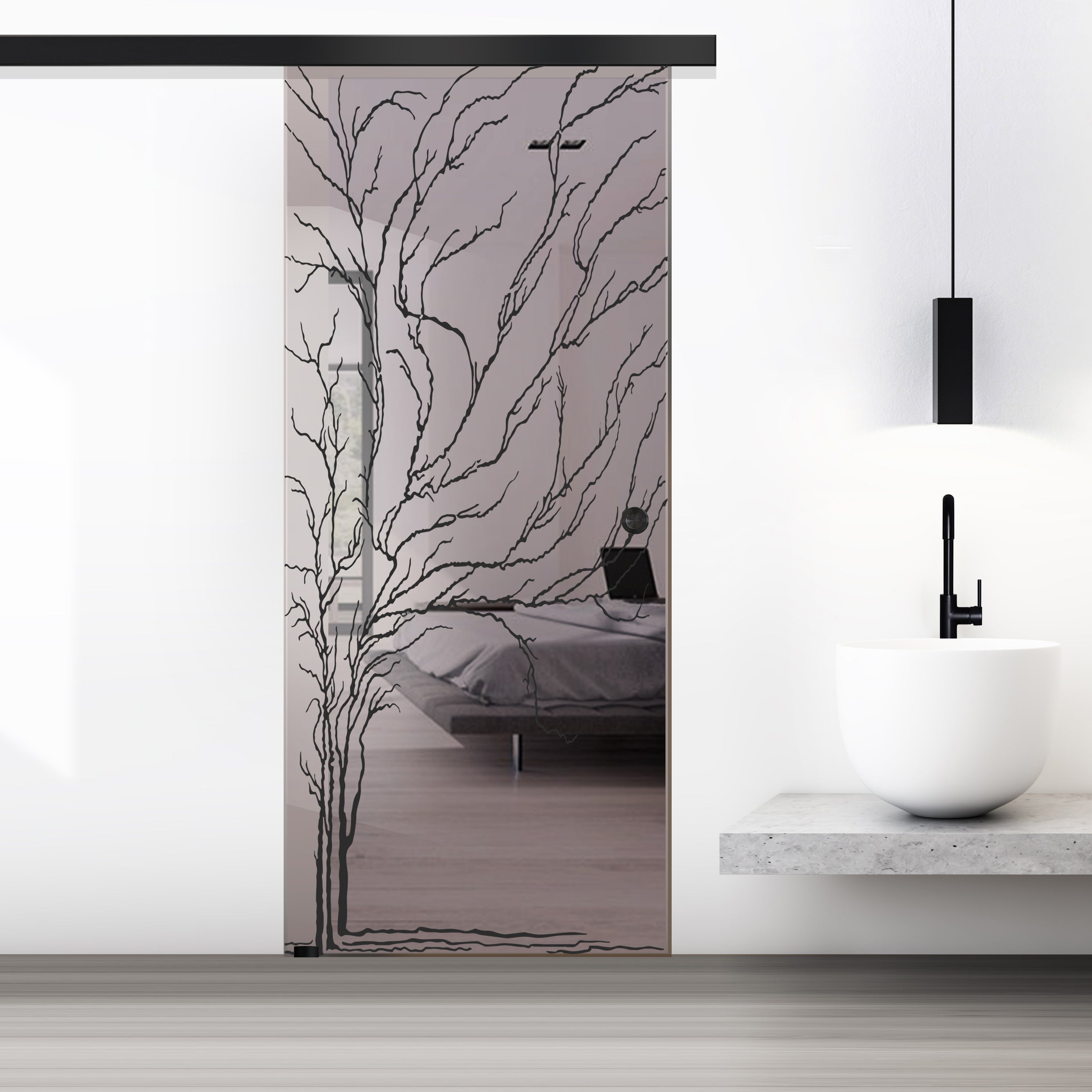 Sliding glass door, interior Glass door #Bronze