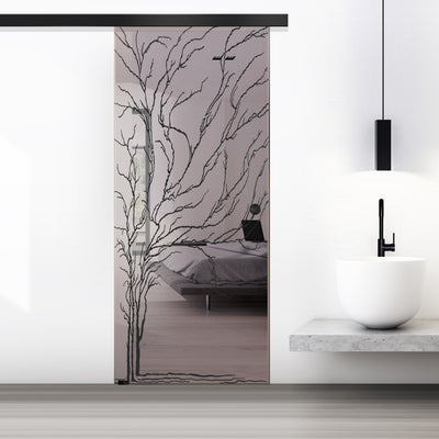 Sliding glass door, interior Glass door #Bronze