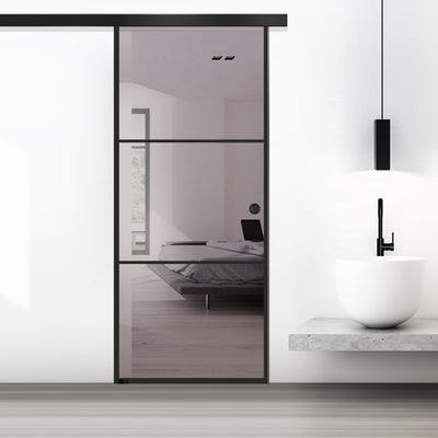 Sliding glass door, interior Glass door #Bronze
