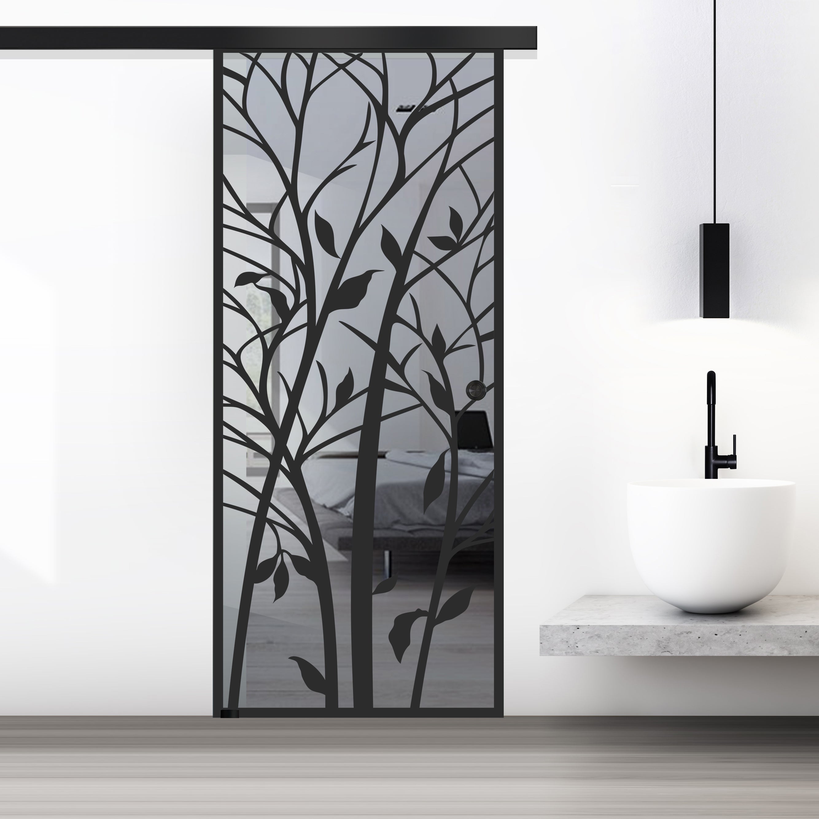 Sliding glass door, interior Glass door #Grey
