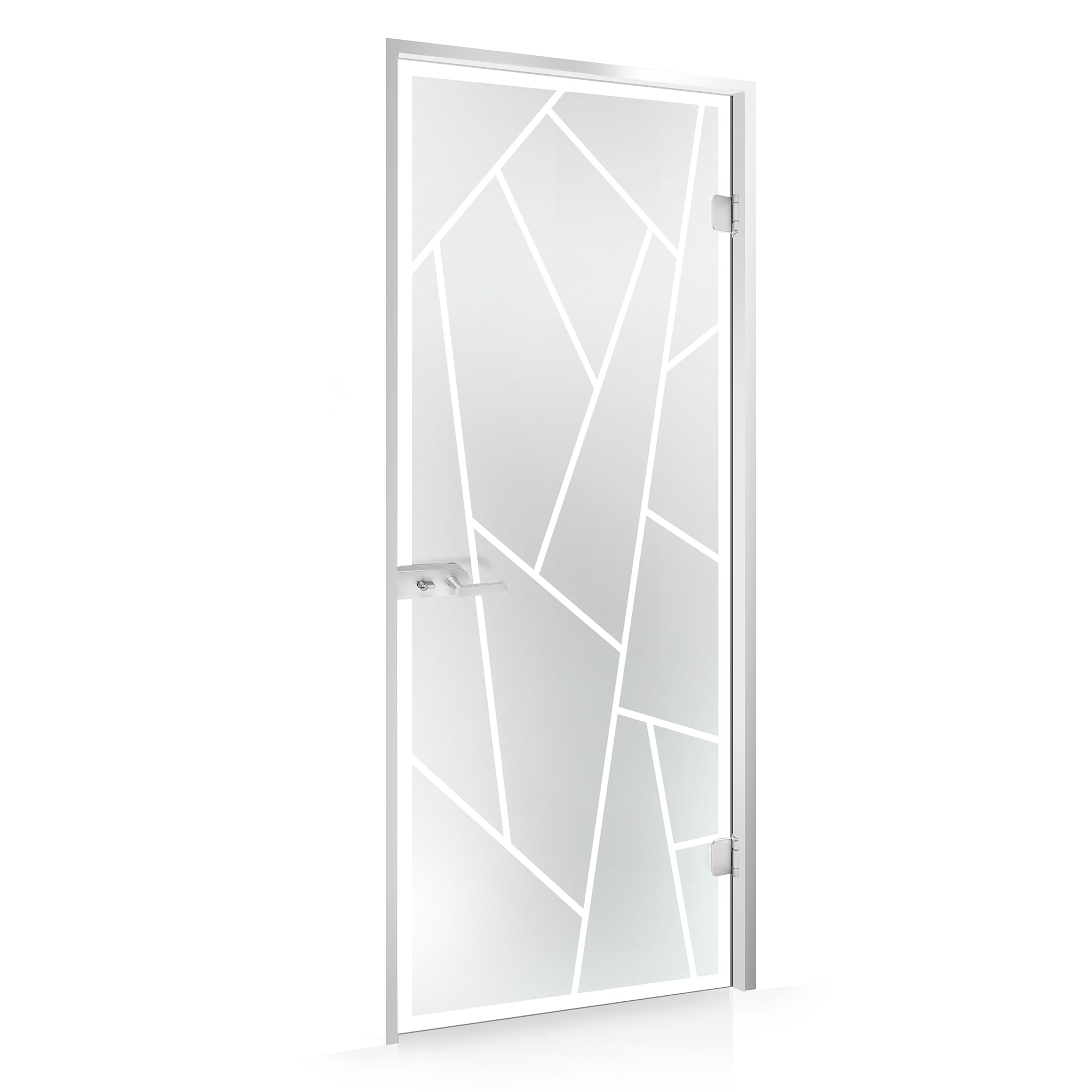 Framed glass door #Satin