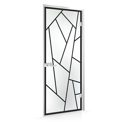 Framed glass door #Satin