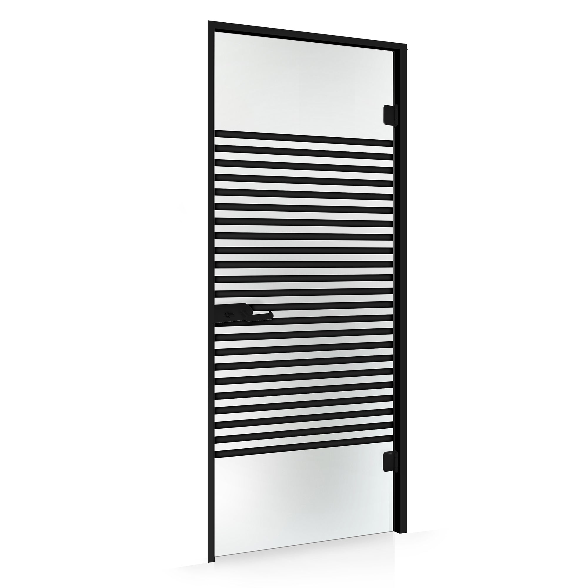 Framed glass door #Satin