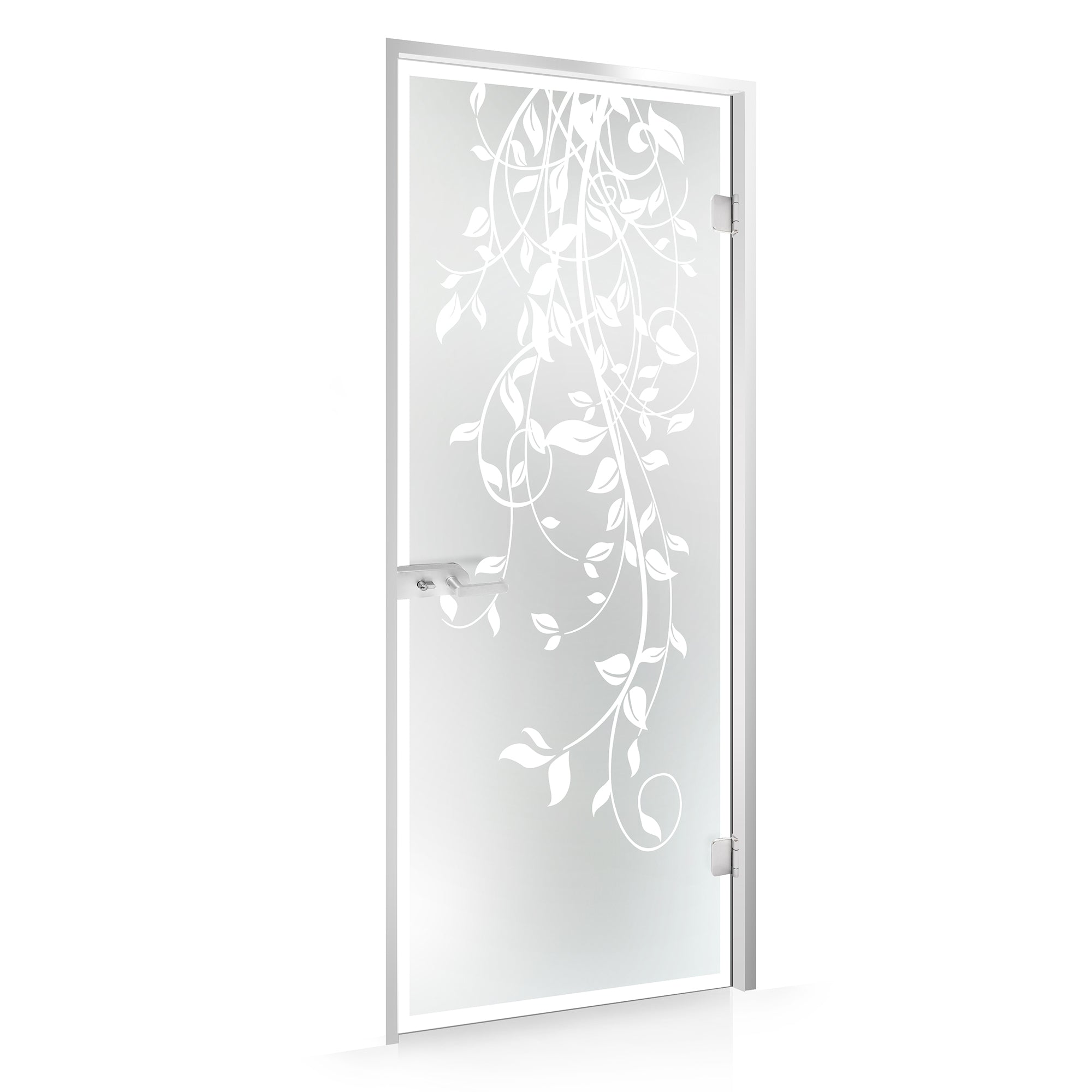 Framed glass door #Satin