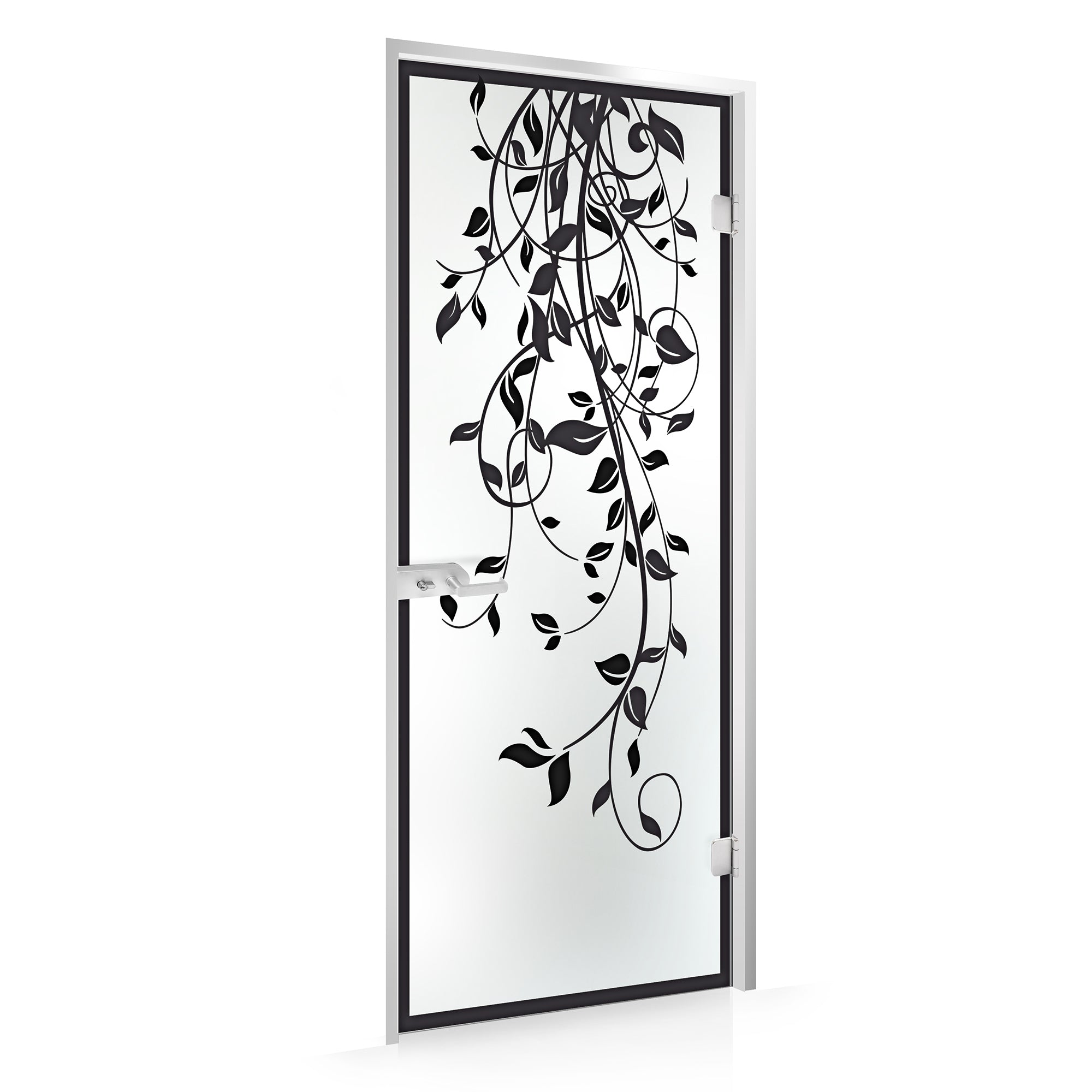Framed glass door #Satin