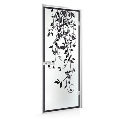 Framed glass door #Satin