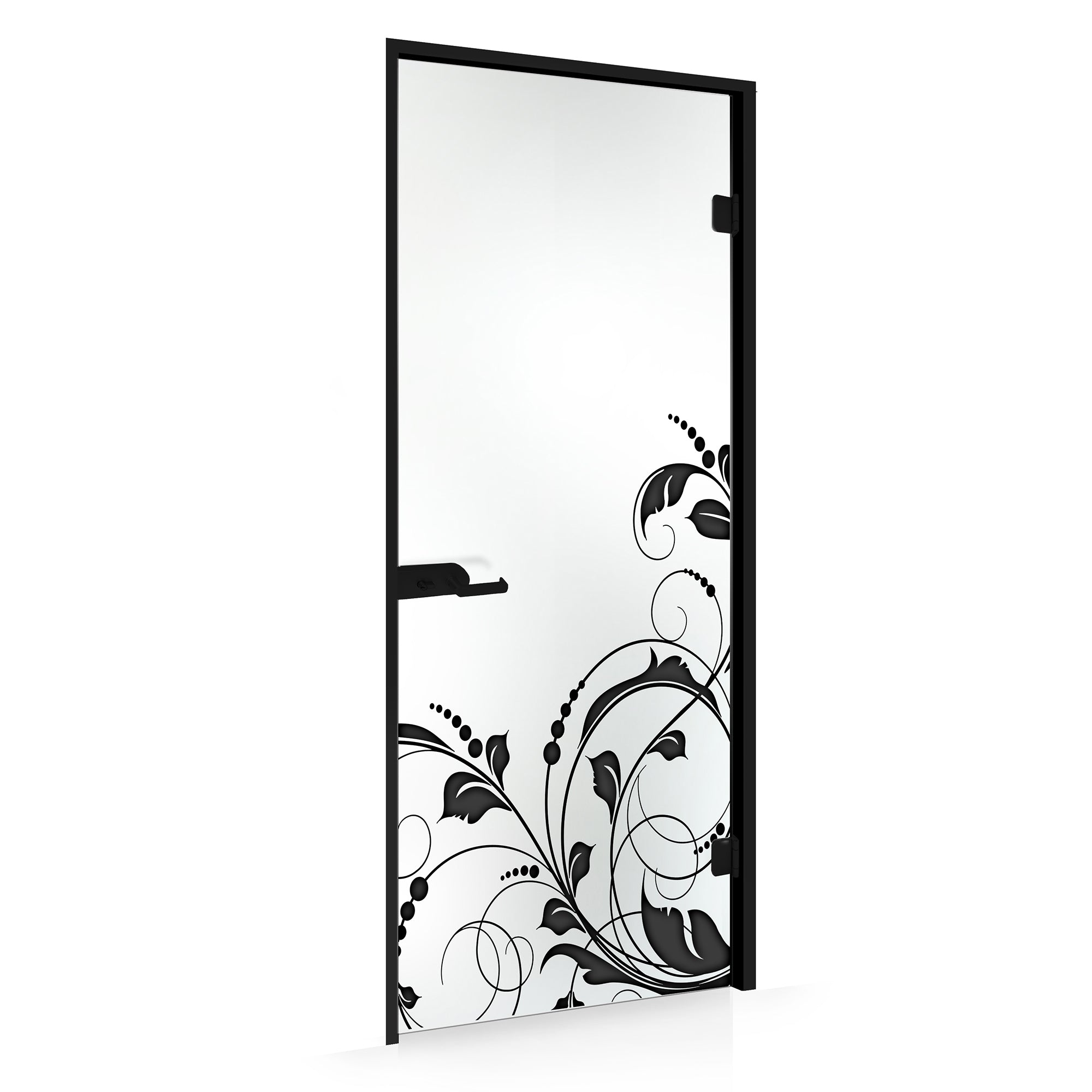 Framed glass door #Satin