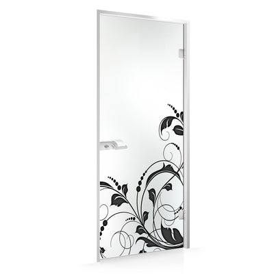 Framed glass door #Satin