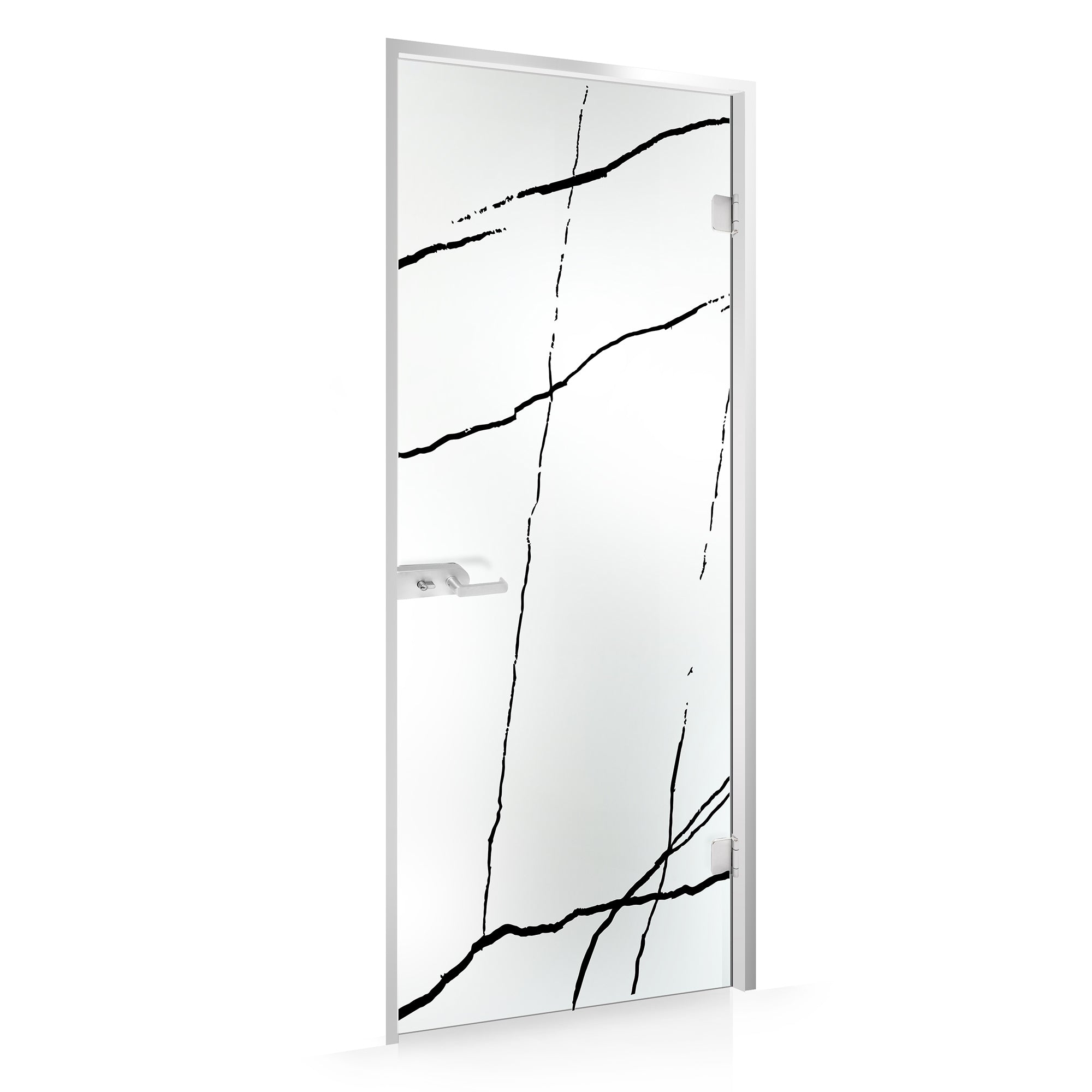 Framed glass door #Satin