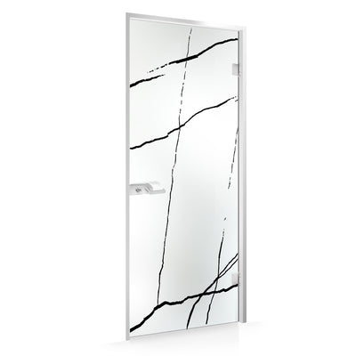 Framed glass door #Satin