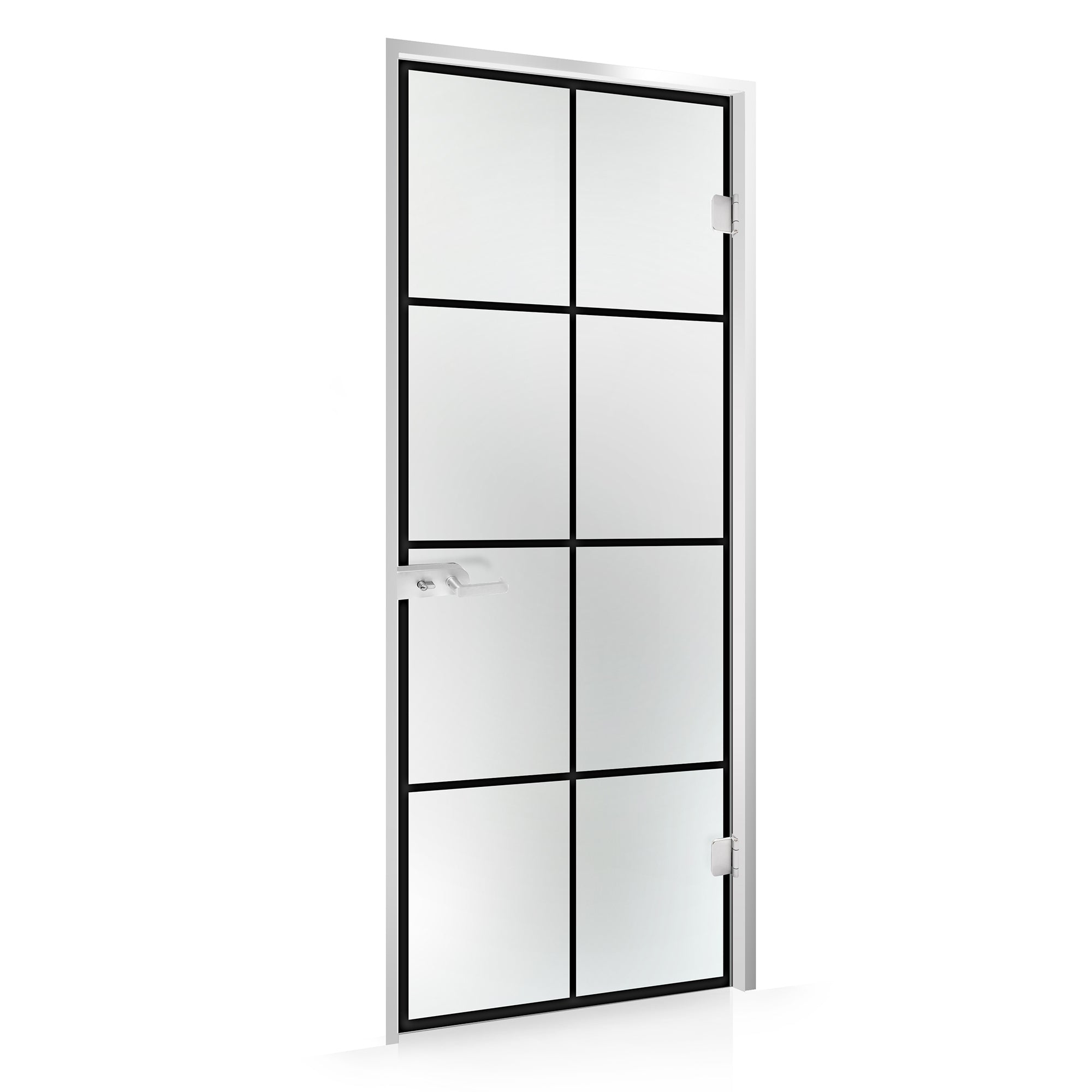 Framed glass door #Satin