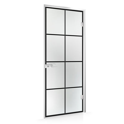 Framed glass door #Satin