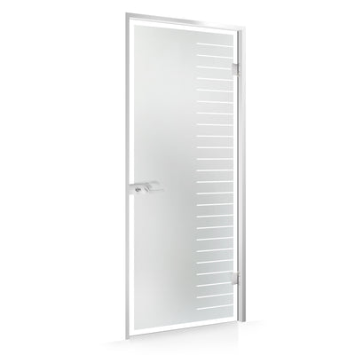 Framed glass door #Satin