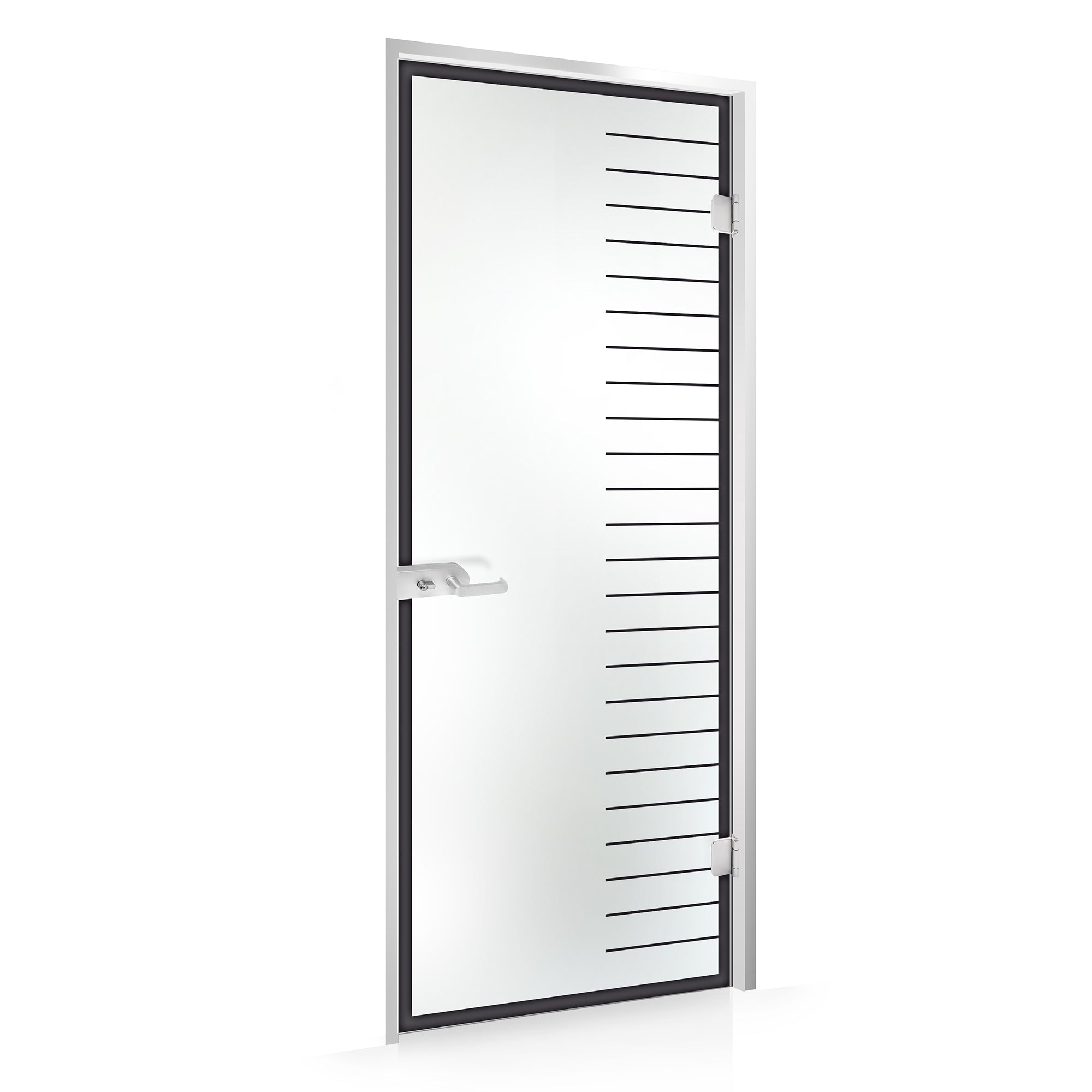 Framed glass door #Satin