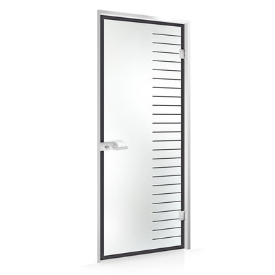Framed glass door #Satin