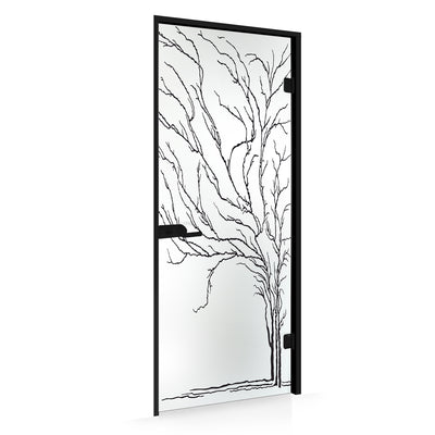 Framed glass door #Satin